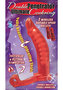 Double Penetrator Ultimate Cock Ring With Vibrating Dildo -red