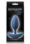 Renegade Rechargeable Silicone Vibrating Heavyweight Anal Plug - Medium - Blue